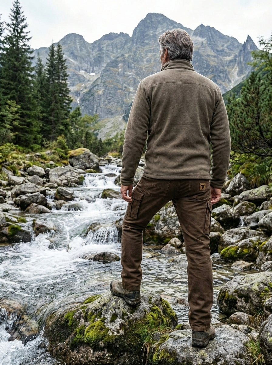 David - Ocieplane Spodnie Użytkowe – Wytrzymałe Spodnie Cargo z Kieszeniami