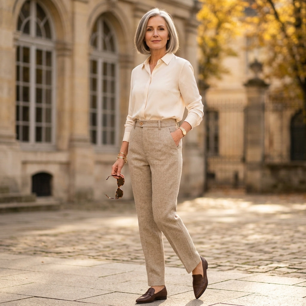Aneta | Spodnie damskie – Eleganckie wełniane spodnie ołówkowe z wysokim stanem