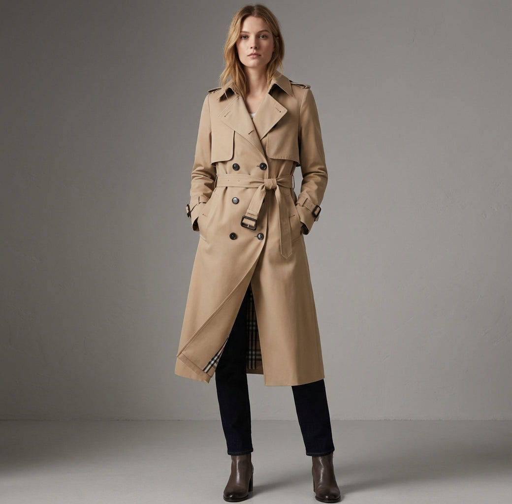 Amira | Płaszcz Trench Damski Zimowy z Pasek w Talii | Klasyczny Styl dla Elegancji 1