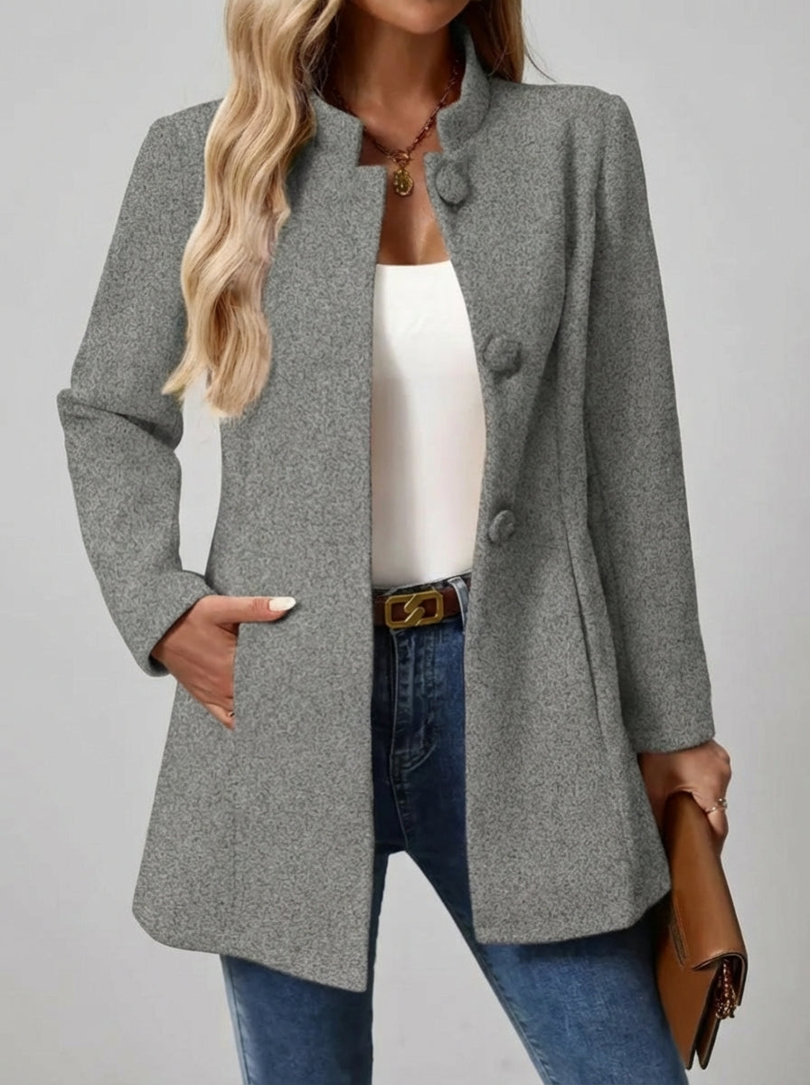 Elegancki Płaszcz Zimowy Damski z Guzikami | Ciepły Materiał dla Stylowego Wyglądu 4