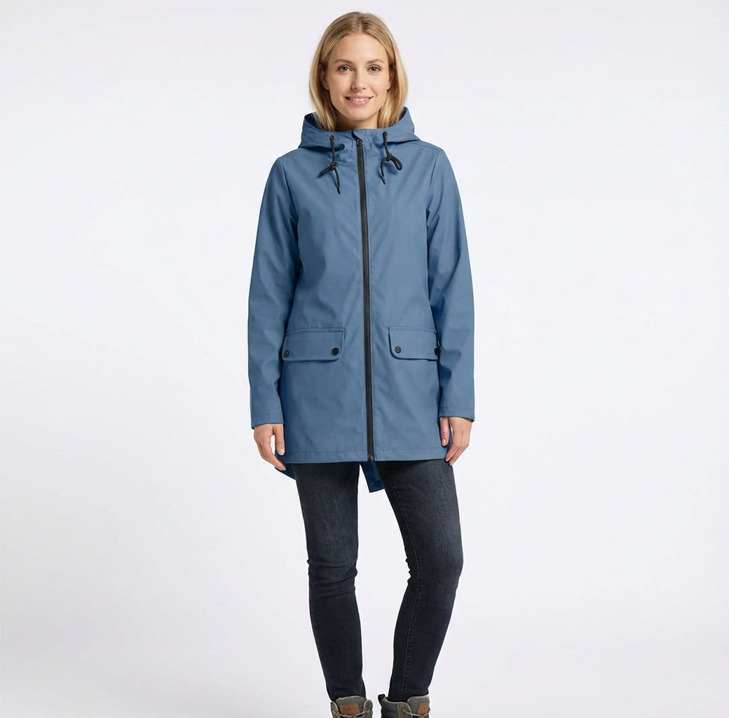 Tanja - Damska kurtka zimowa z kapturem i zamkiem błyskawicznym