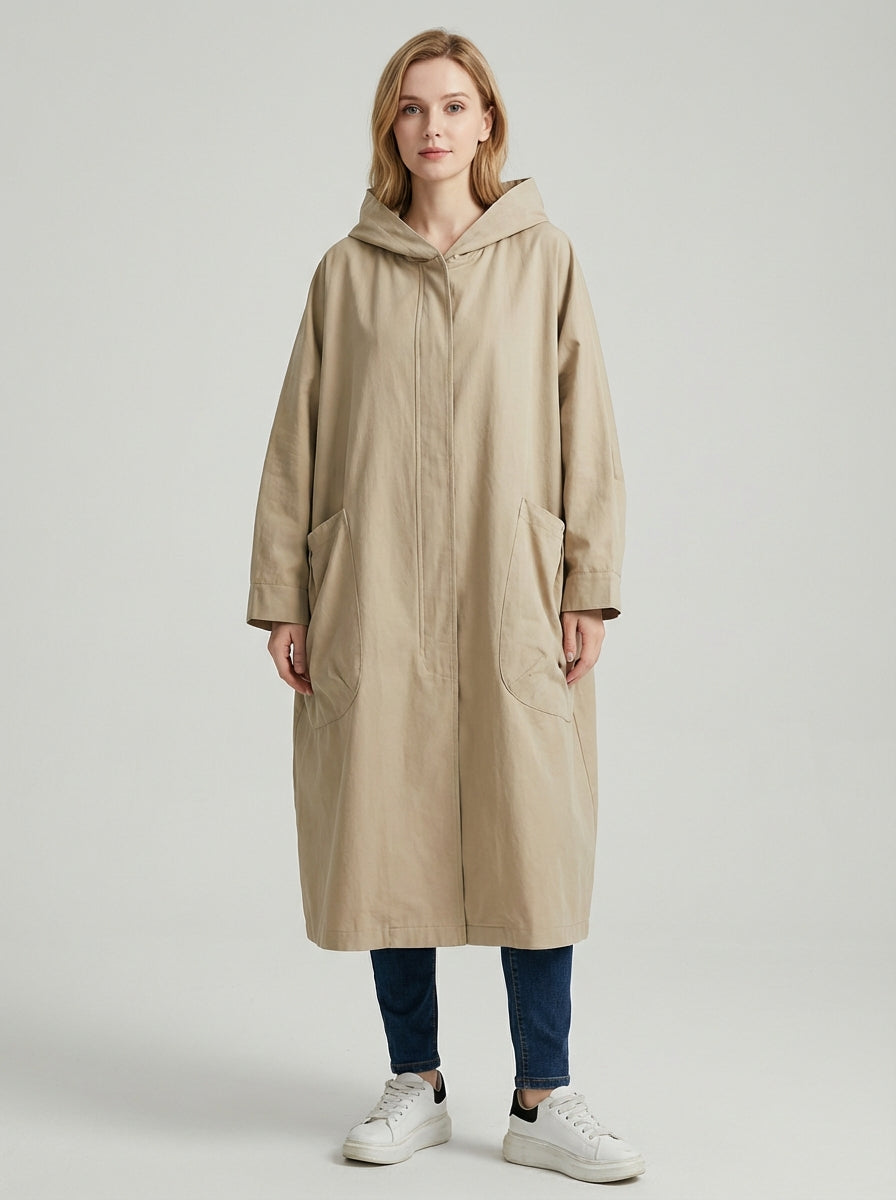 Felicia - Długi wodoodporny płaszcz dla kobiet