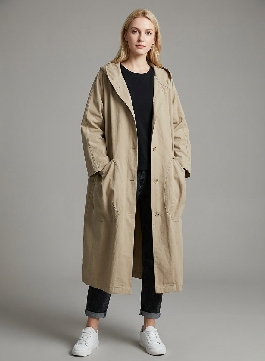 Felicia - Długi wodoodporny płaszcz dla kobiet