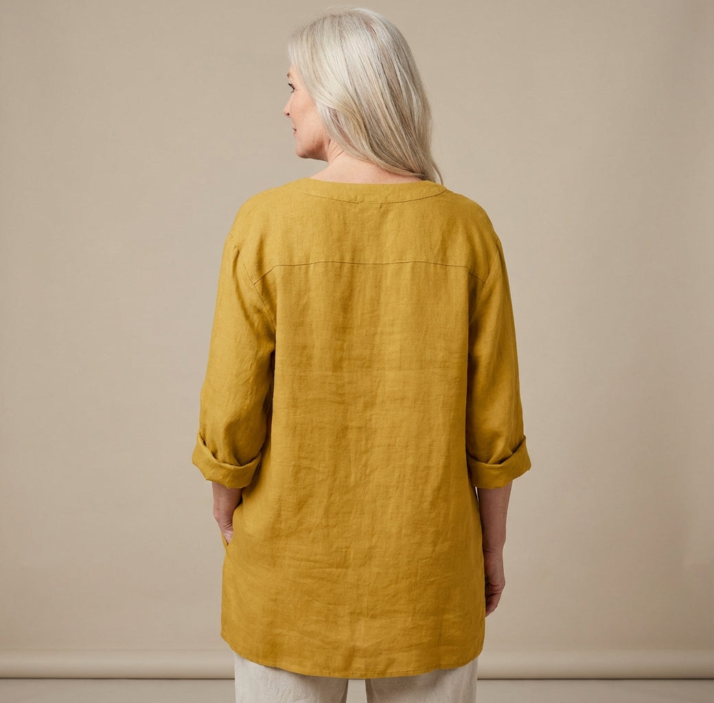 Karina | Bluzka Damska – Luźna Bluzka z Długim Rękawem z Oddychającego Materiału