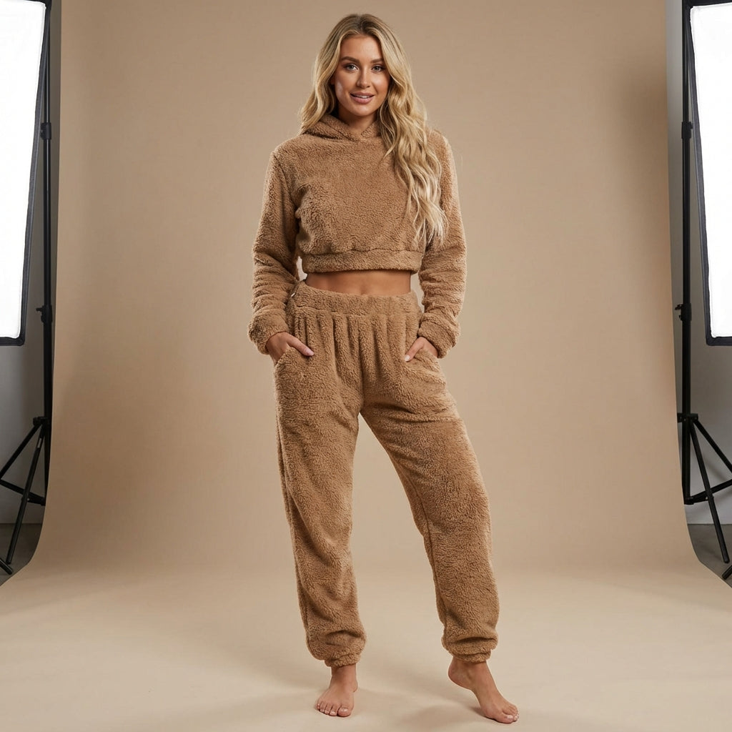 Anna - Zestaw Wypoczynkowy do Salonów – Miękki Polarowy Komplet do Relaksu dla Kobiet