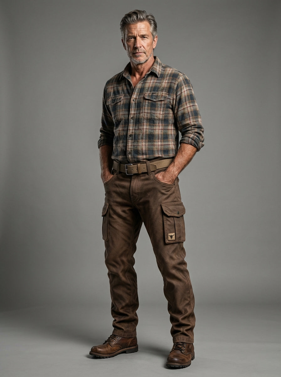 David - Ocieplane Spodnie Użytkowe – Wytrzymałe Spodnie Cargo z Kieszeniami