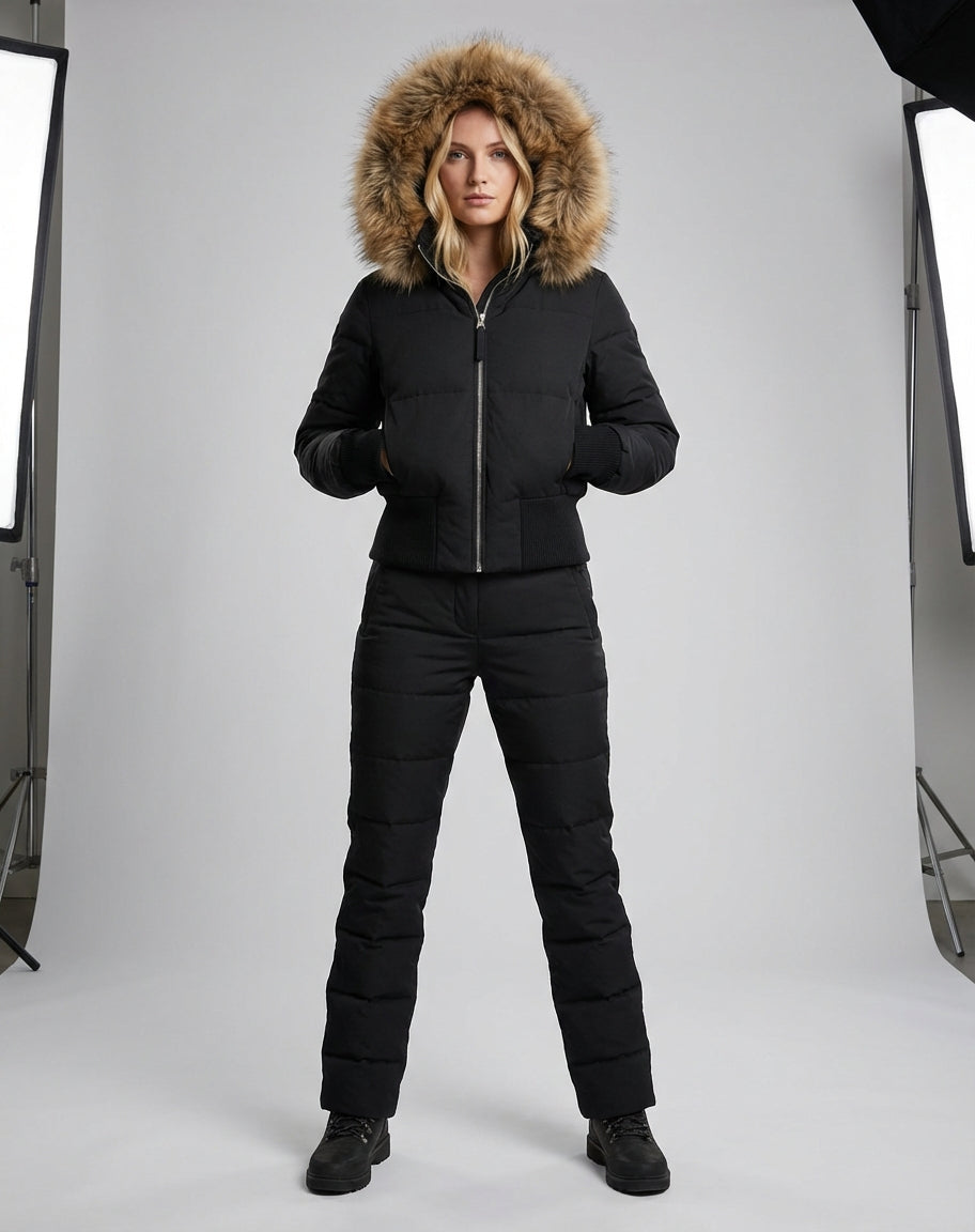 Angela - Ciepła Stylowa Zimowa Kurtka z Kapturem dla Kobiet