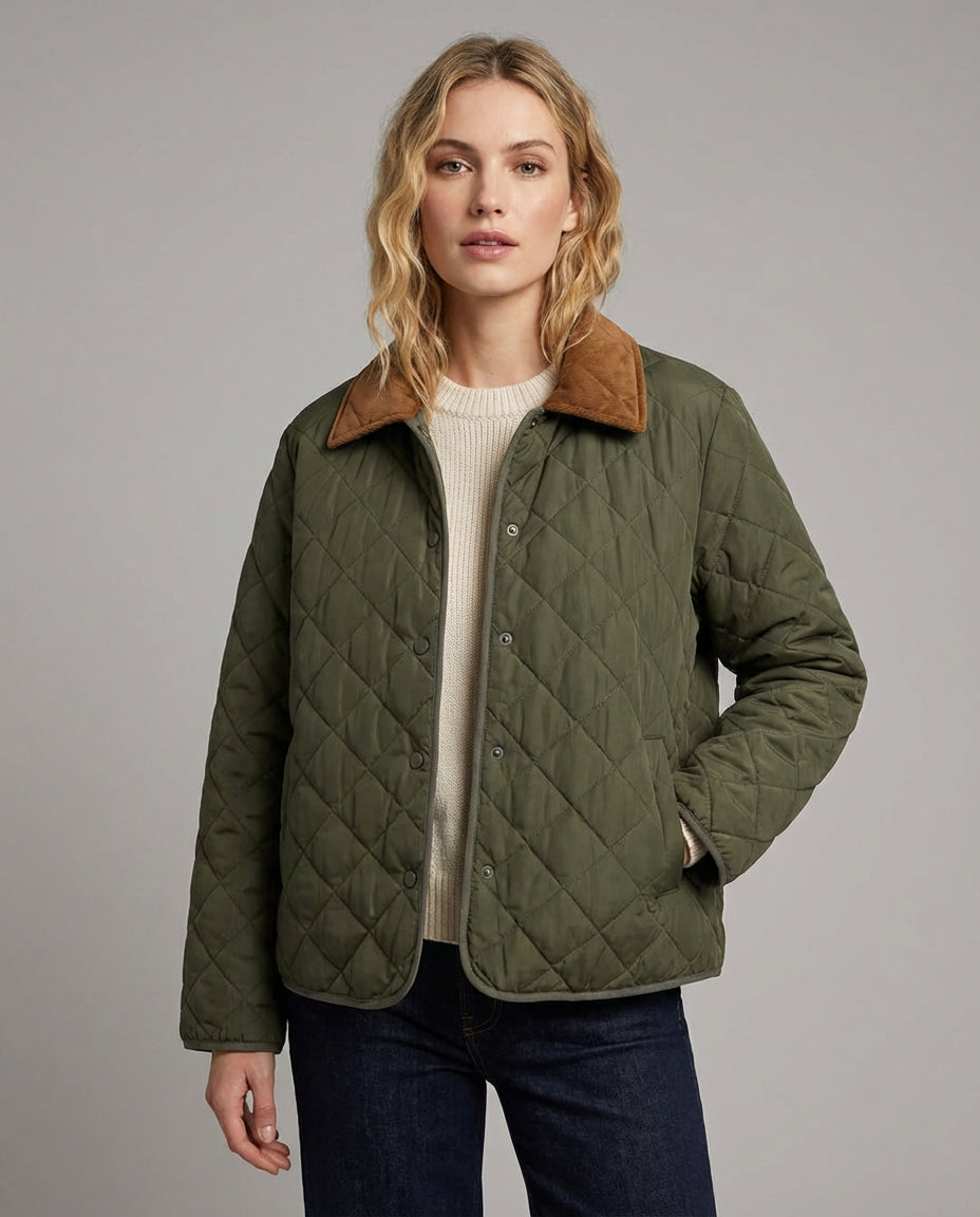 Carolin - Stylowa zimowa kurtka pikowana dla kobiet