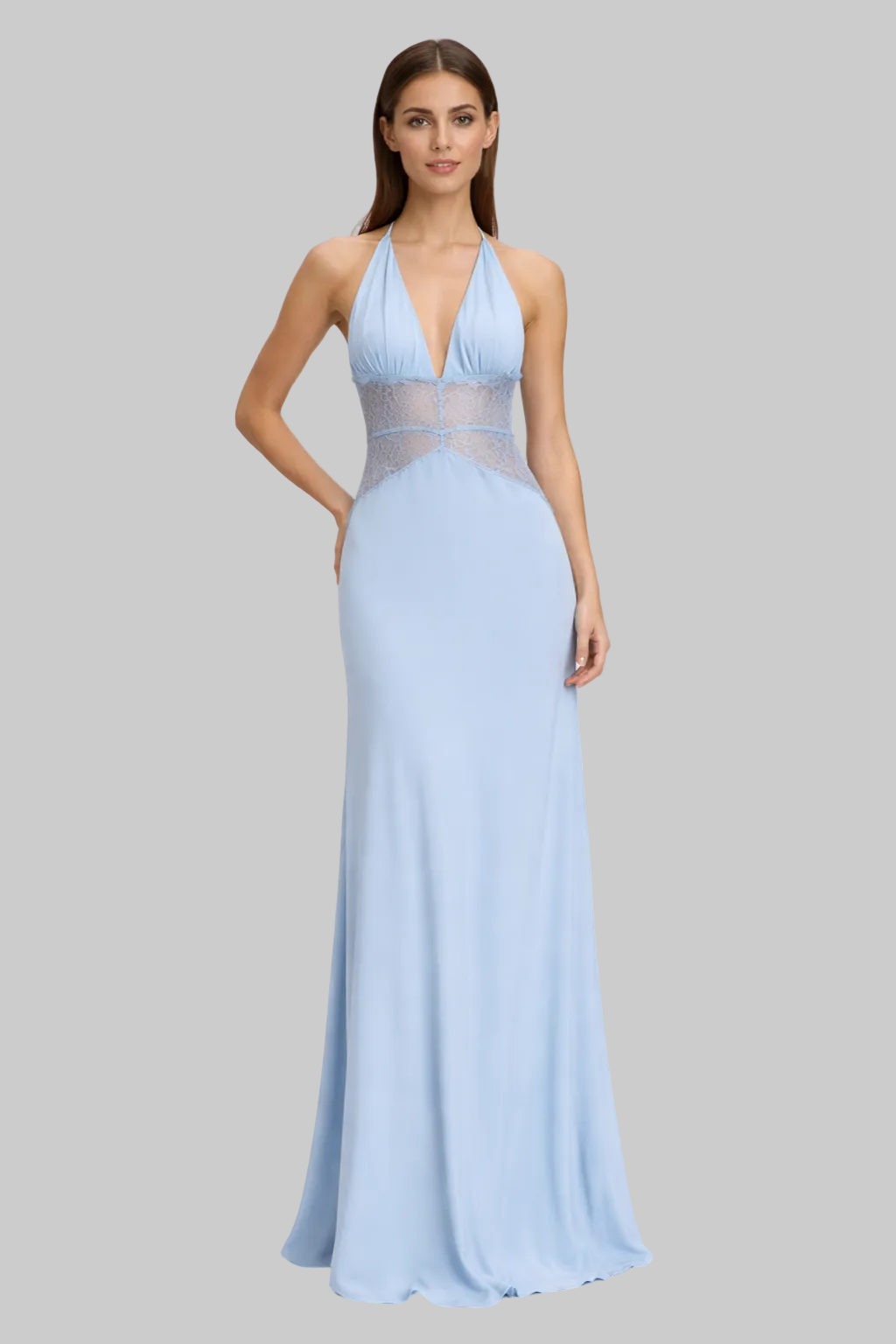 Imogen | Sukienka maxi na wesele – Elegancka sukienka z odkrytymi plecami i dekoltem halter