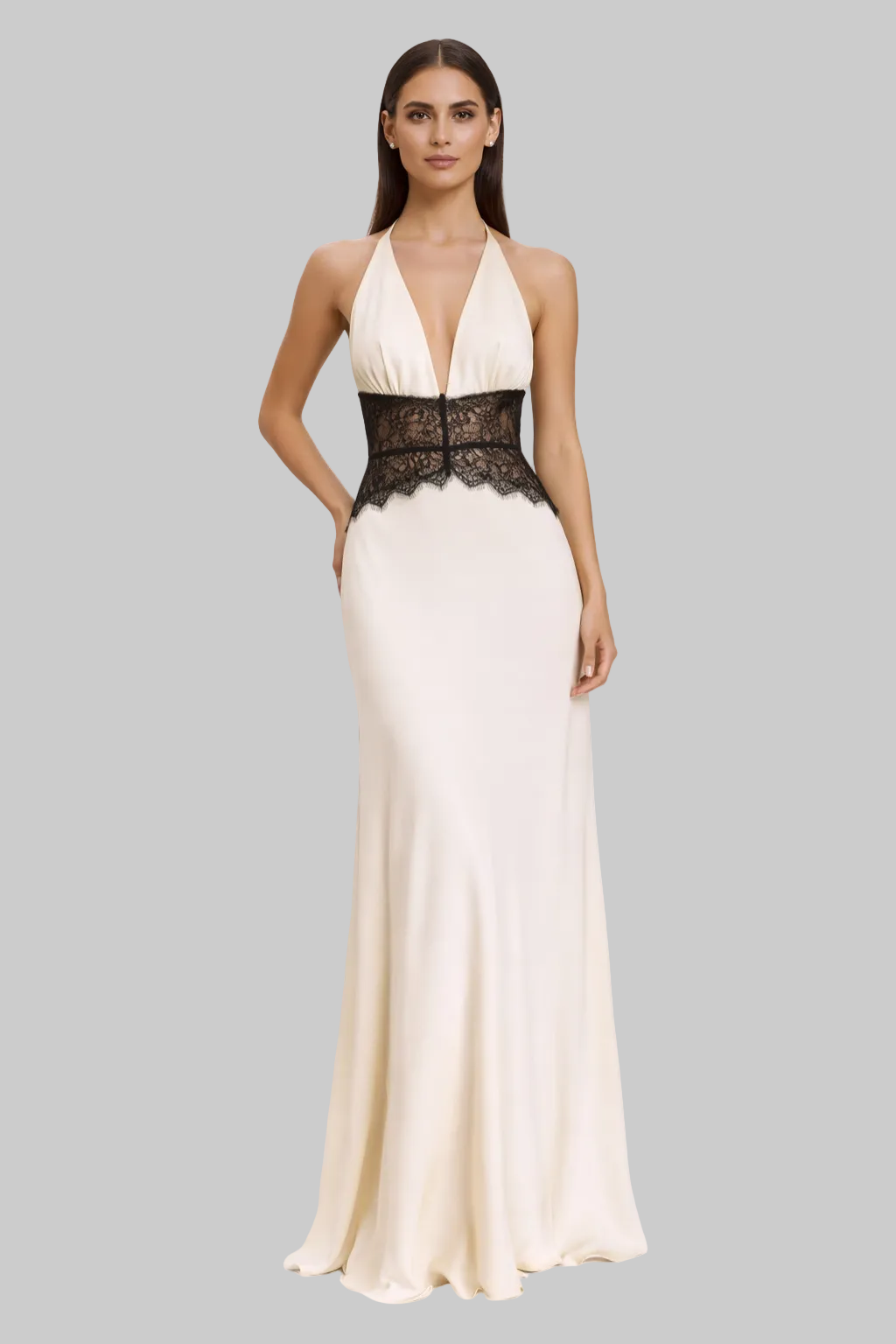 Imogen | Sukienka maxi na wesele – Elegancka sukienka z odkrytymi plecami i dekoltem halter