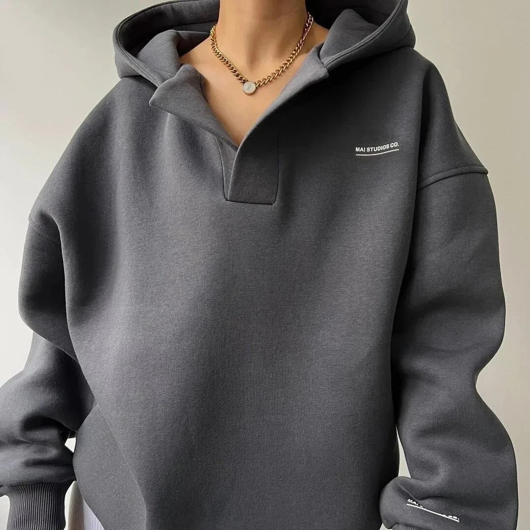 Klara | Bluza damska z kapturem – Luźna bluza oversize z polarem na chłodne dni 2
