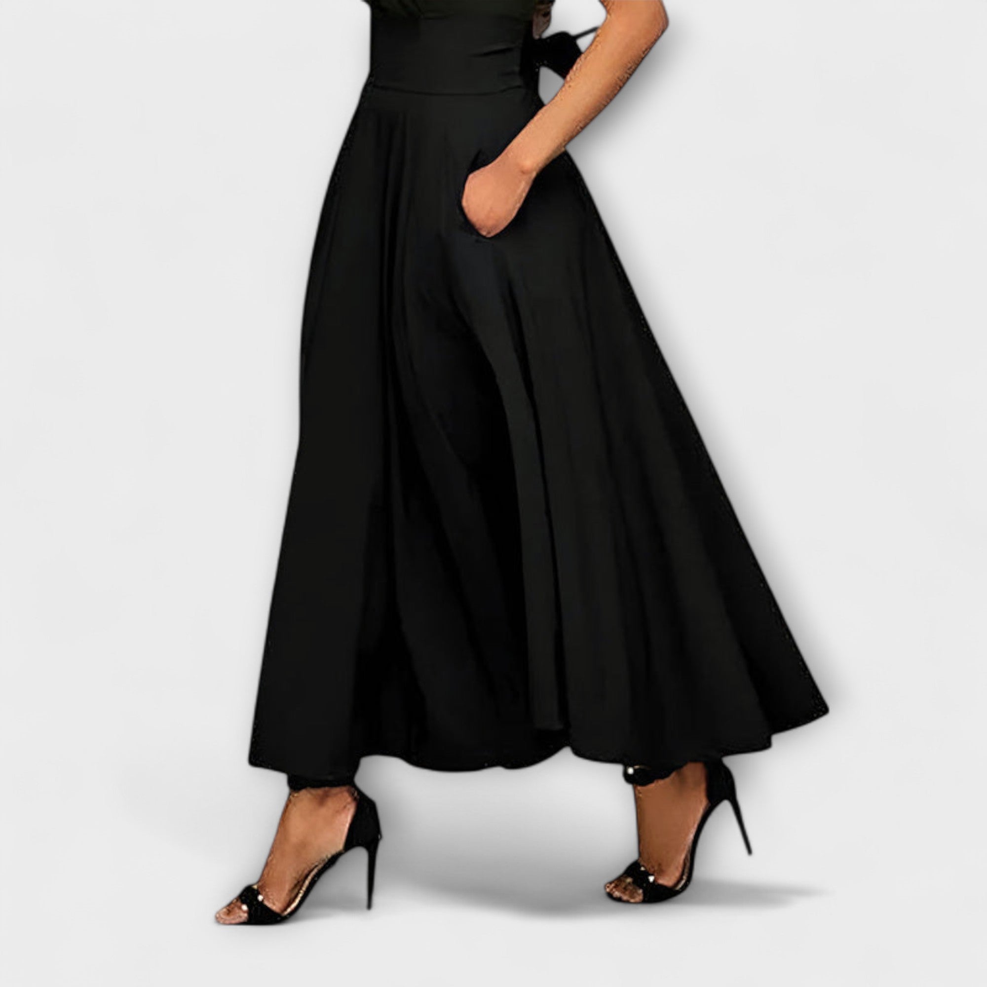 Lariss | Spódnica maxi – Elegancka czarna spódnica na każdą okazję
