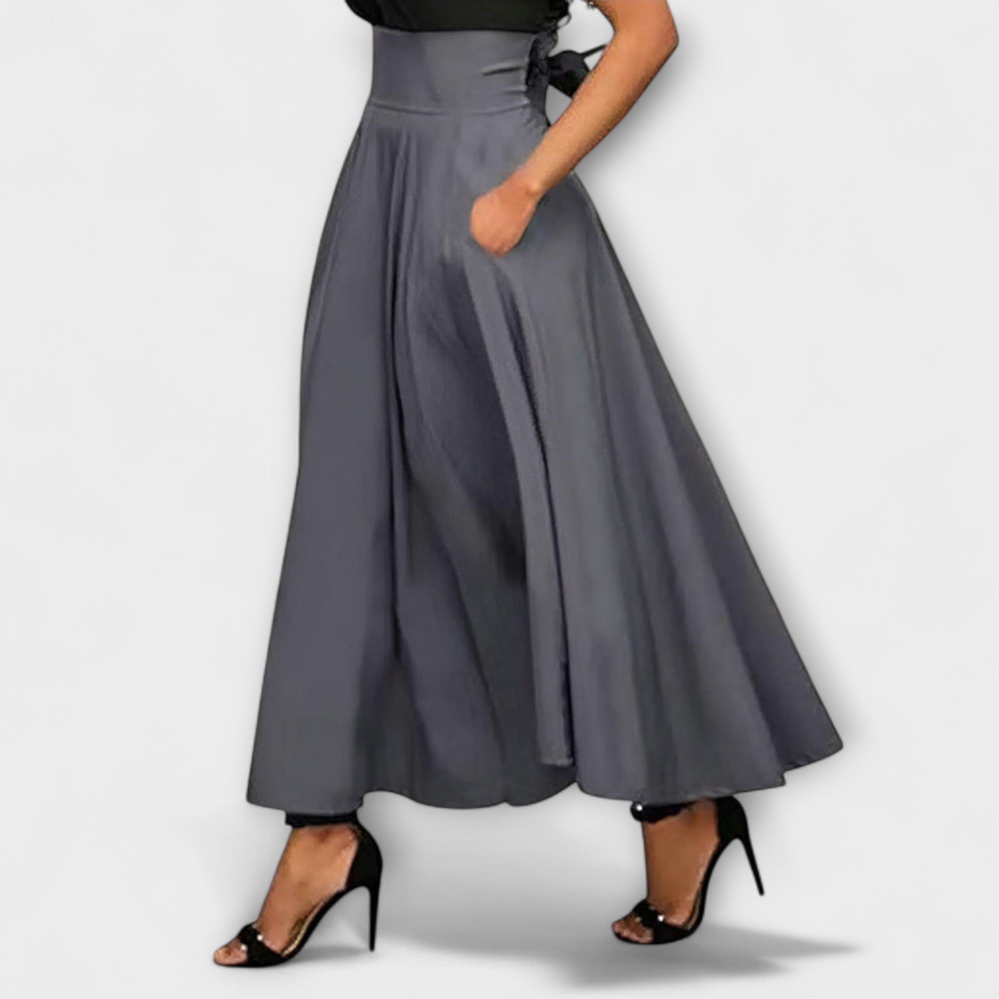 Lariss | Spódnica maxi – Elegancka czarna spódnica na każdą okazję