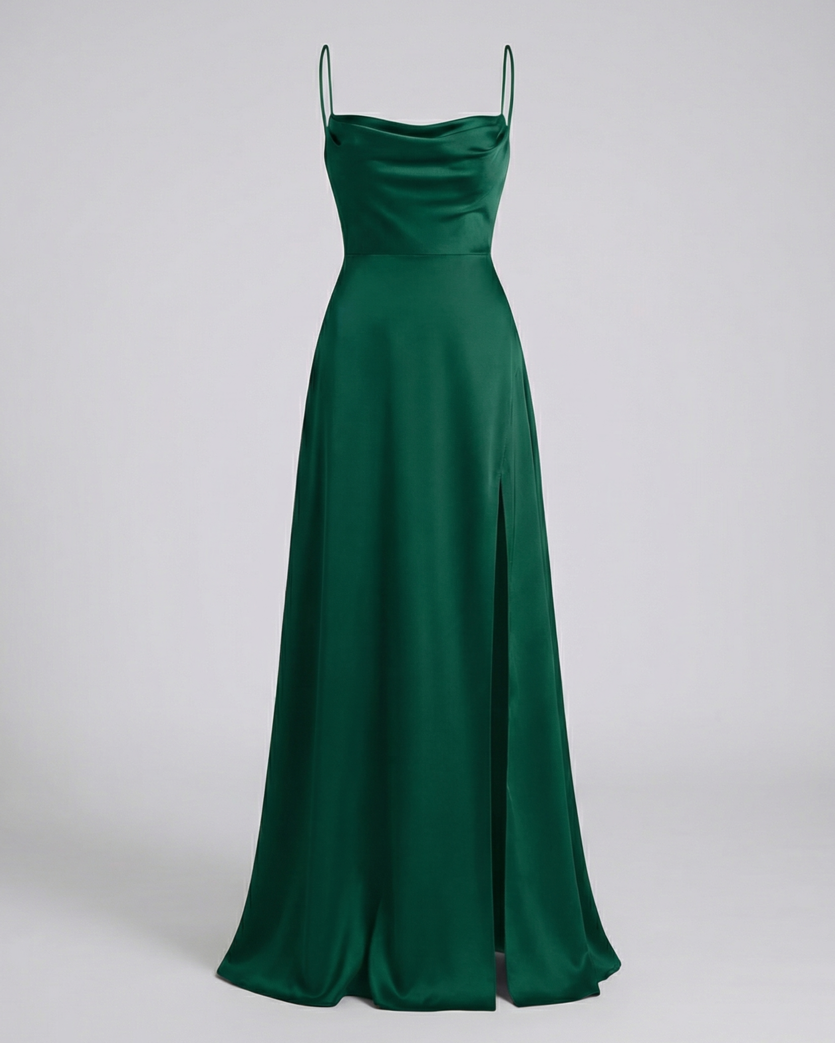 Lena | Sukienka maxi na wesele – Elegancka sukienka z rozcięciem na nogawce w kolorze czarnym