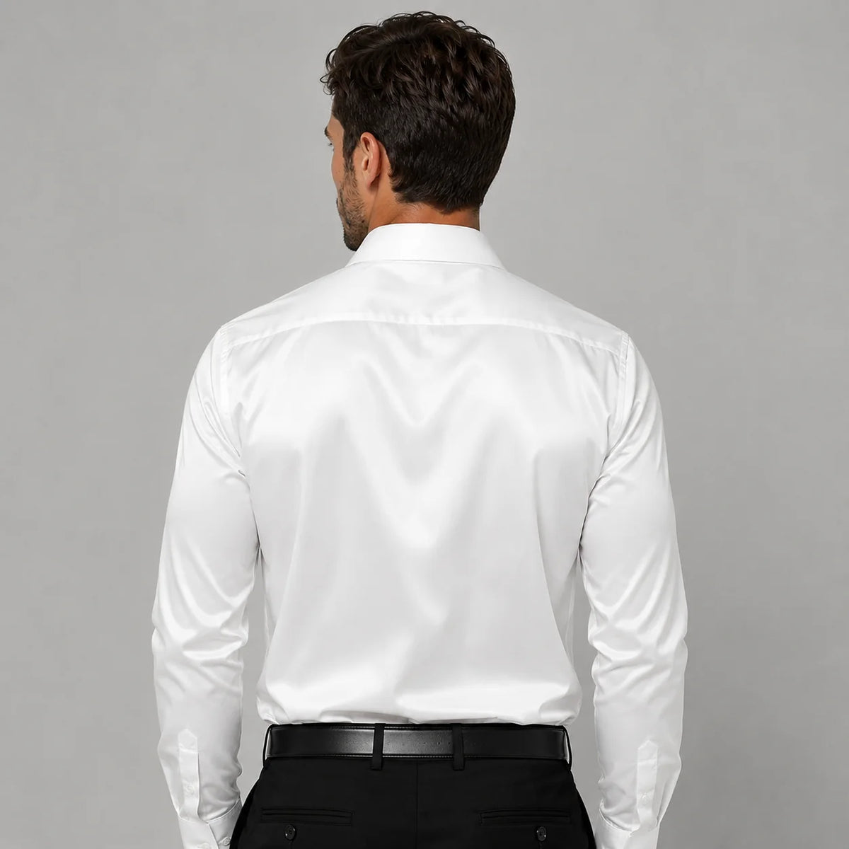 Montarello | Koszula męska – Elegancka czarna koszula z długim rękawem w stylu smart casual 1