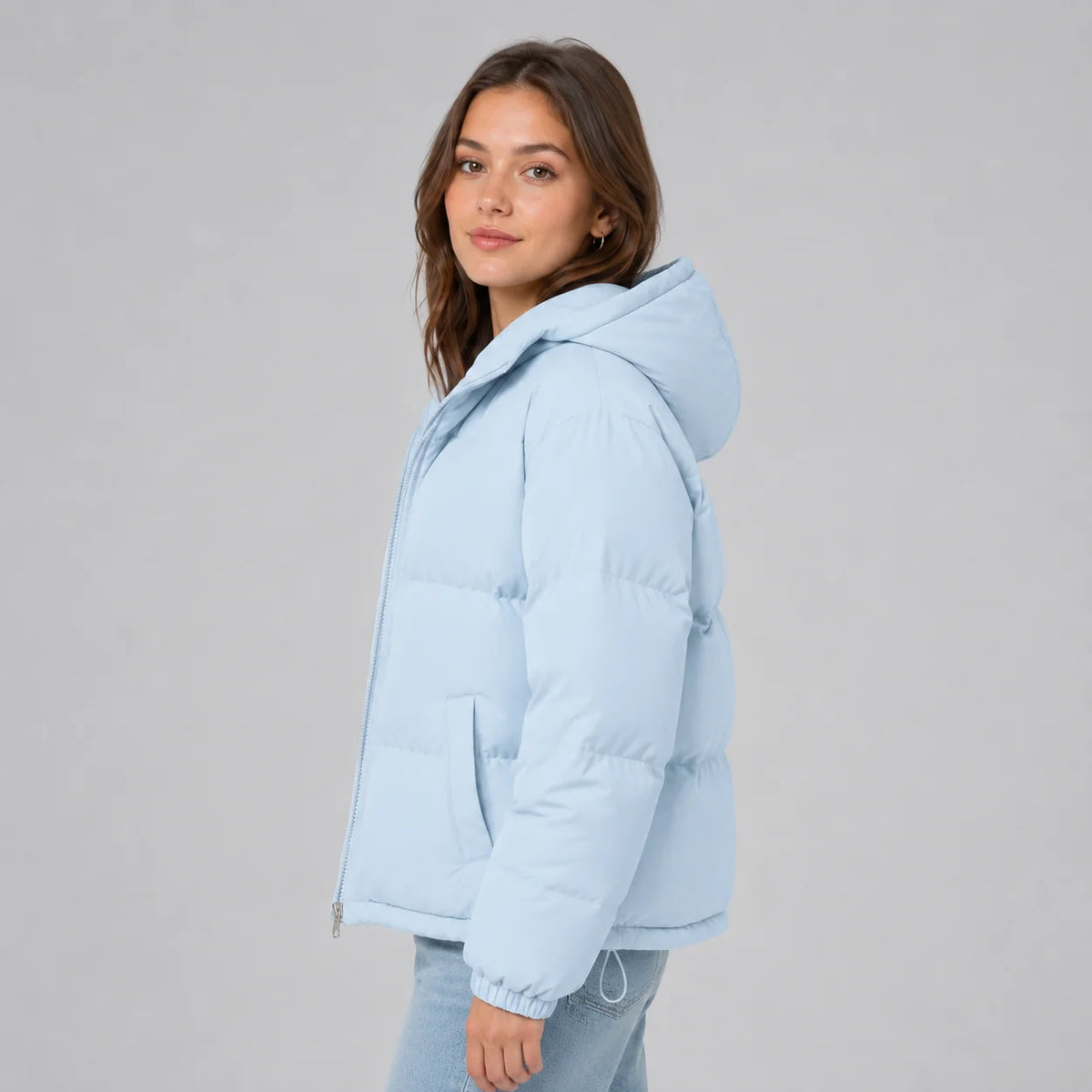 Montarello | Kurtka puchowa unisex – Wygodna kurtka z kapturem w kolorze czarnym 3